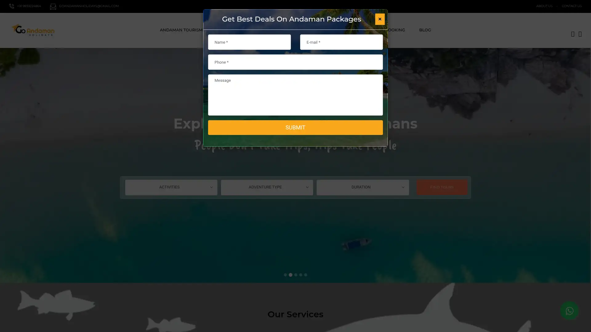 goandamanholidays.com screenshot
