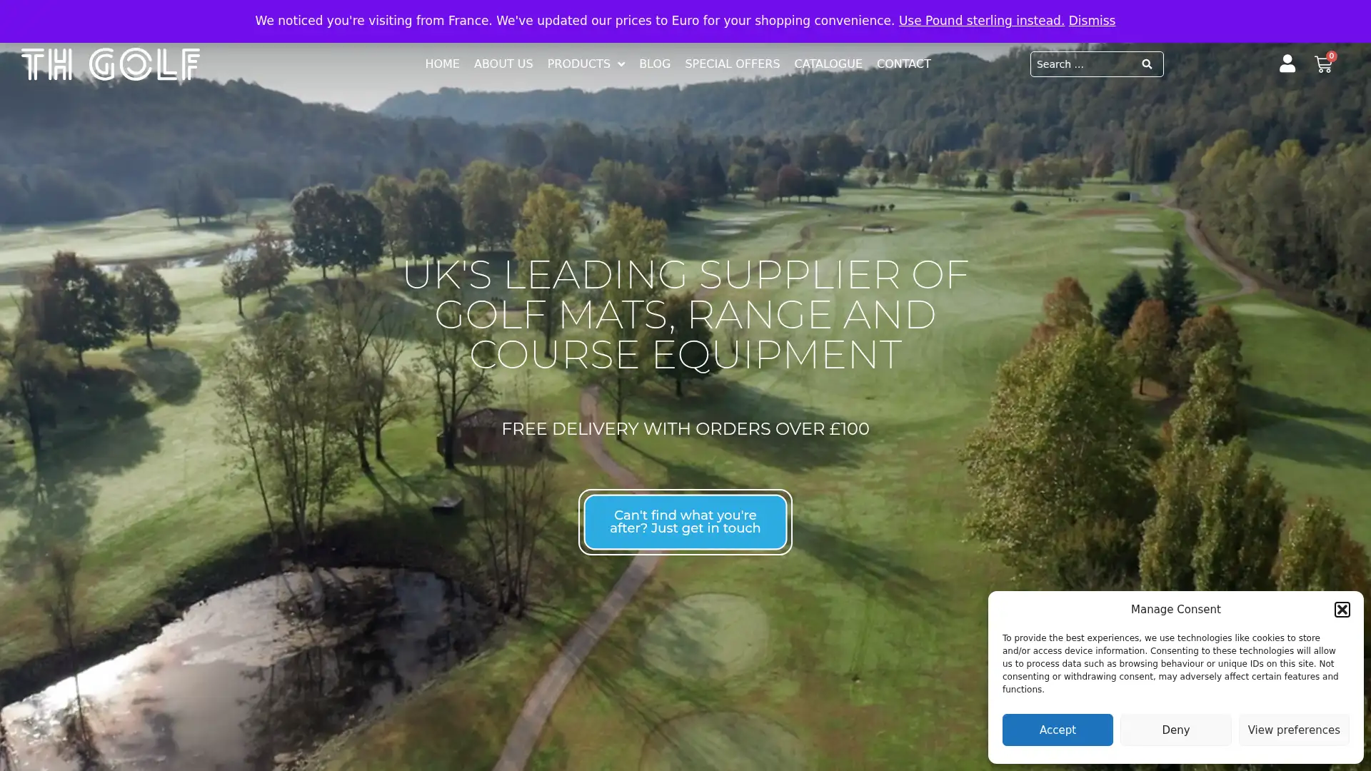 thgolf.co.uk screenshot