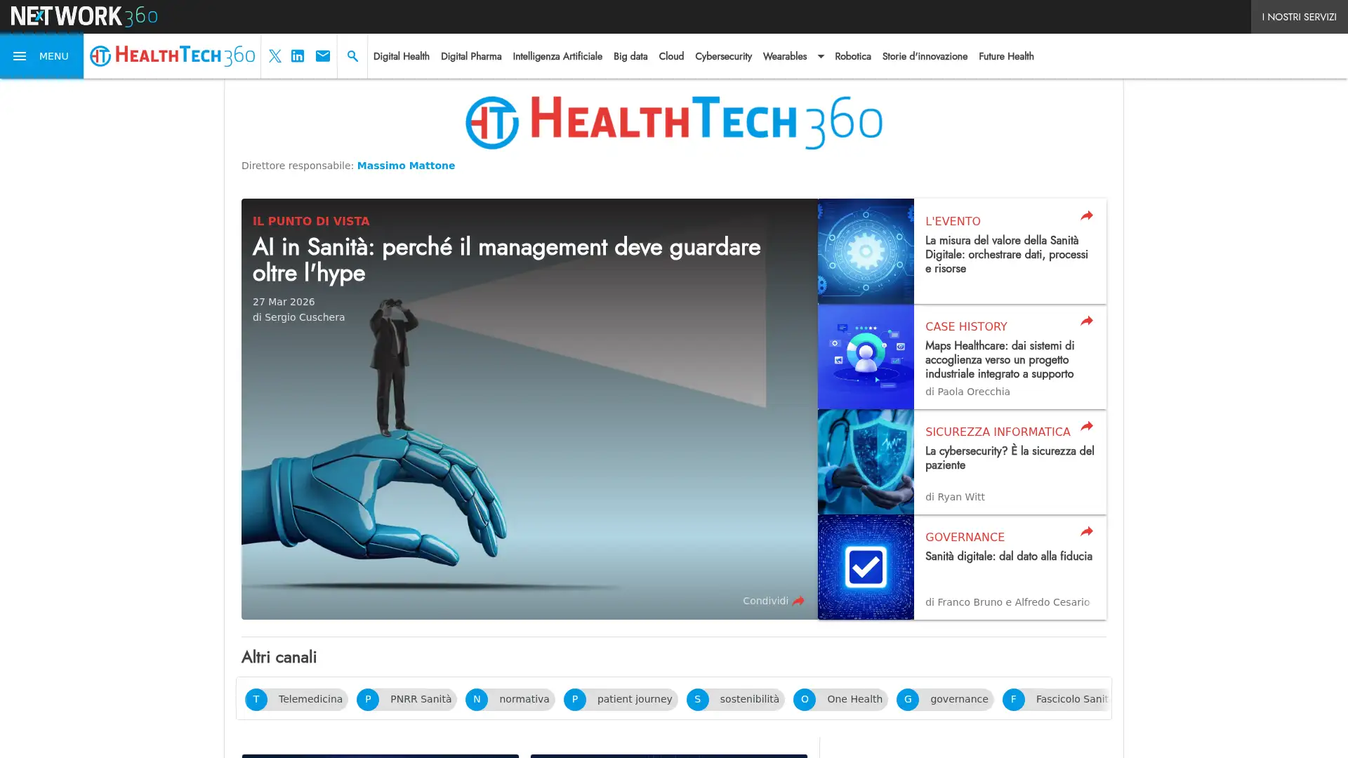 healthtech360.it screenshot