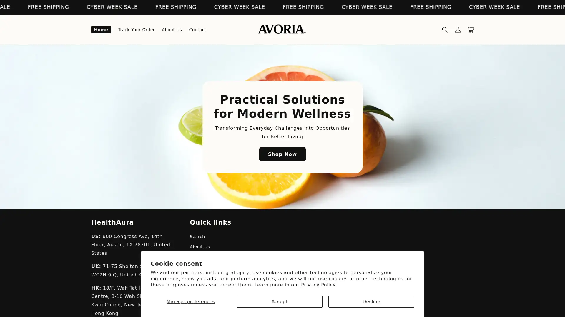 avoriashop.store screenshot