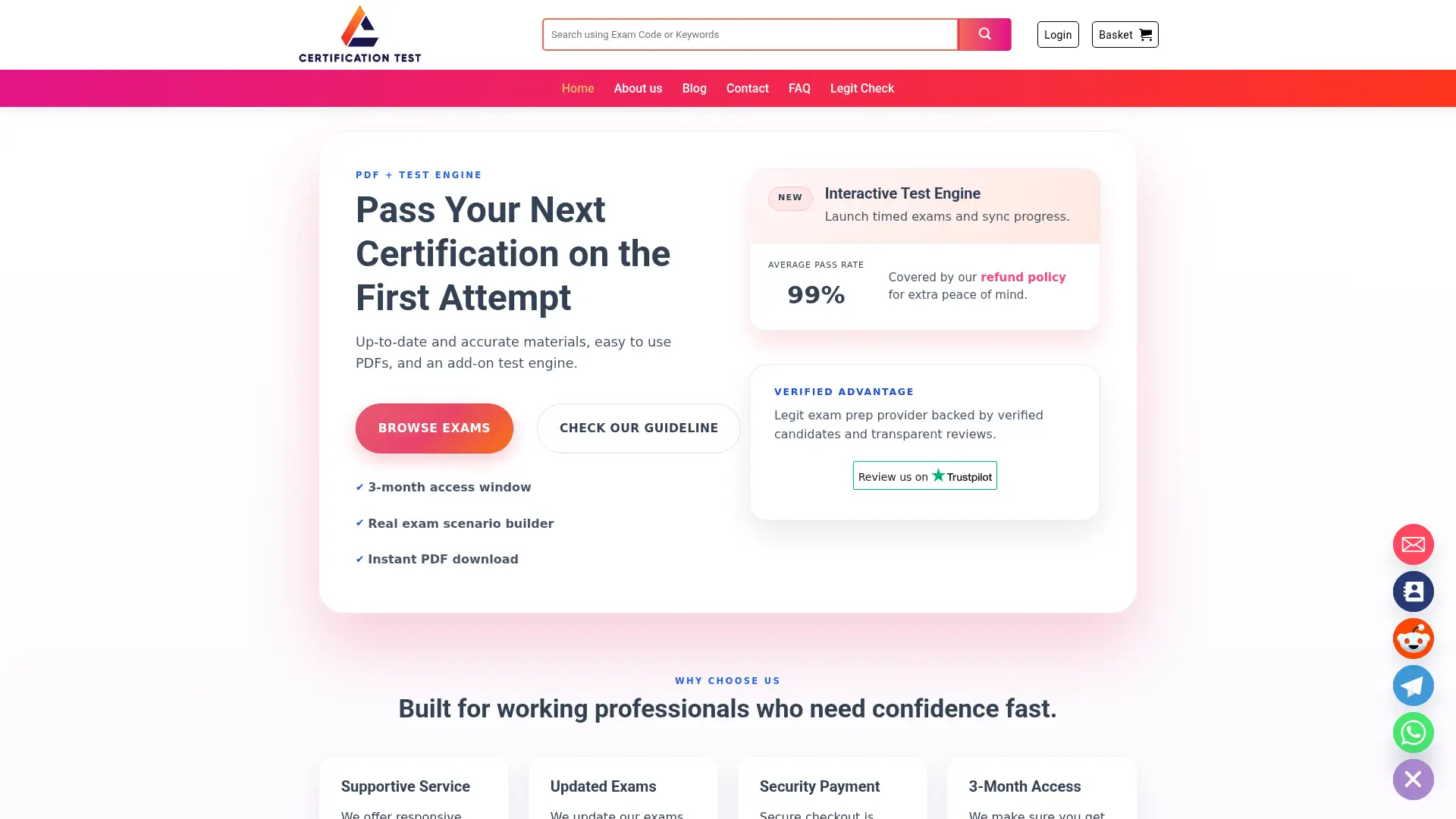 certificationtest.net screenshot