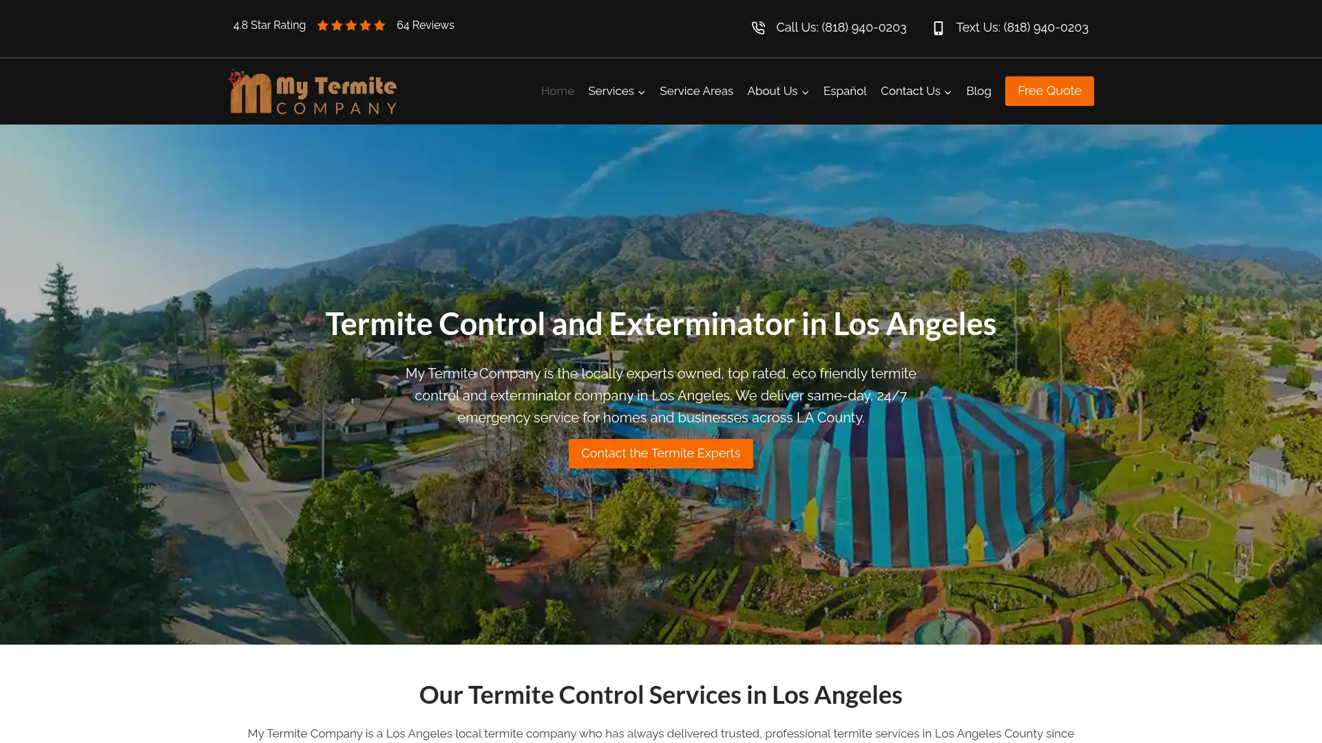 mytermitecompany.com screenshot