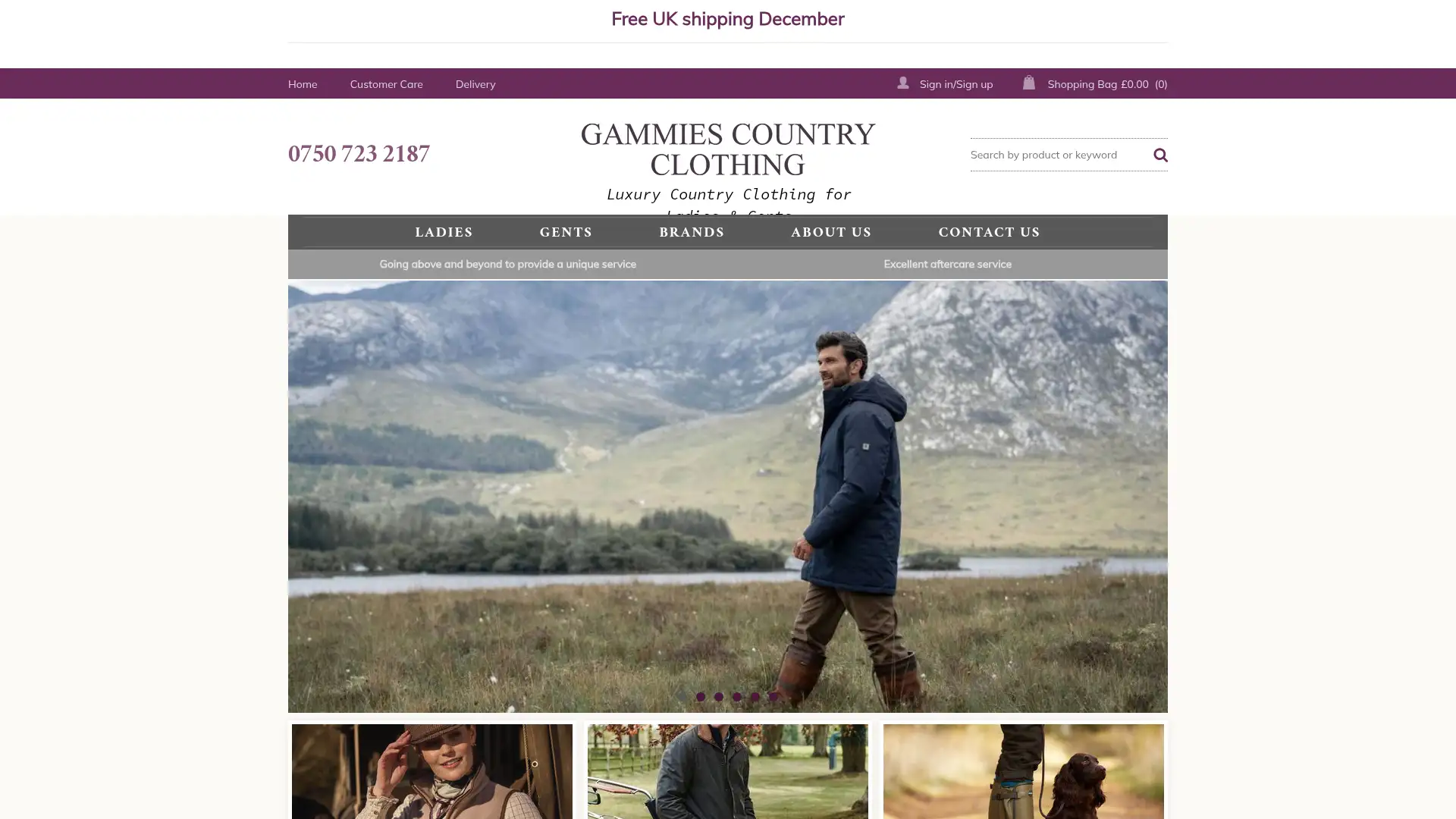 gammiescountryclothing.co.uk screenshot