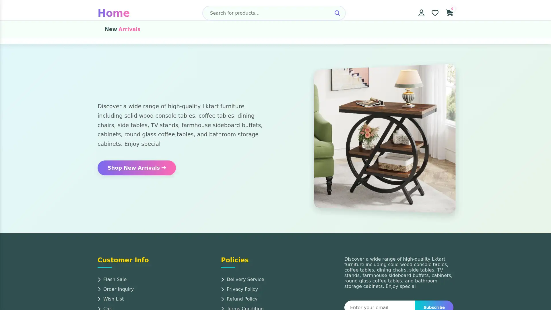 lktartfurniture.shop screenshot