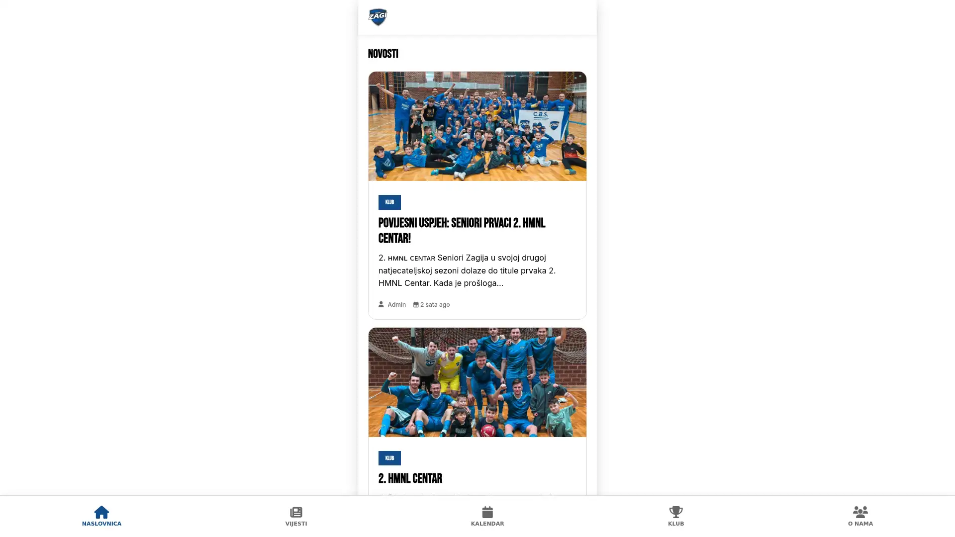 futsalzagi.hr screenshot