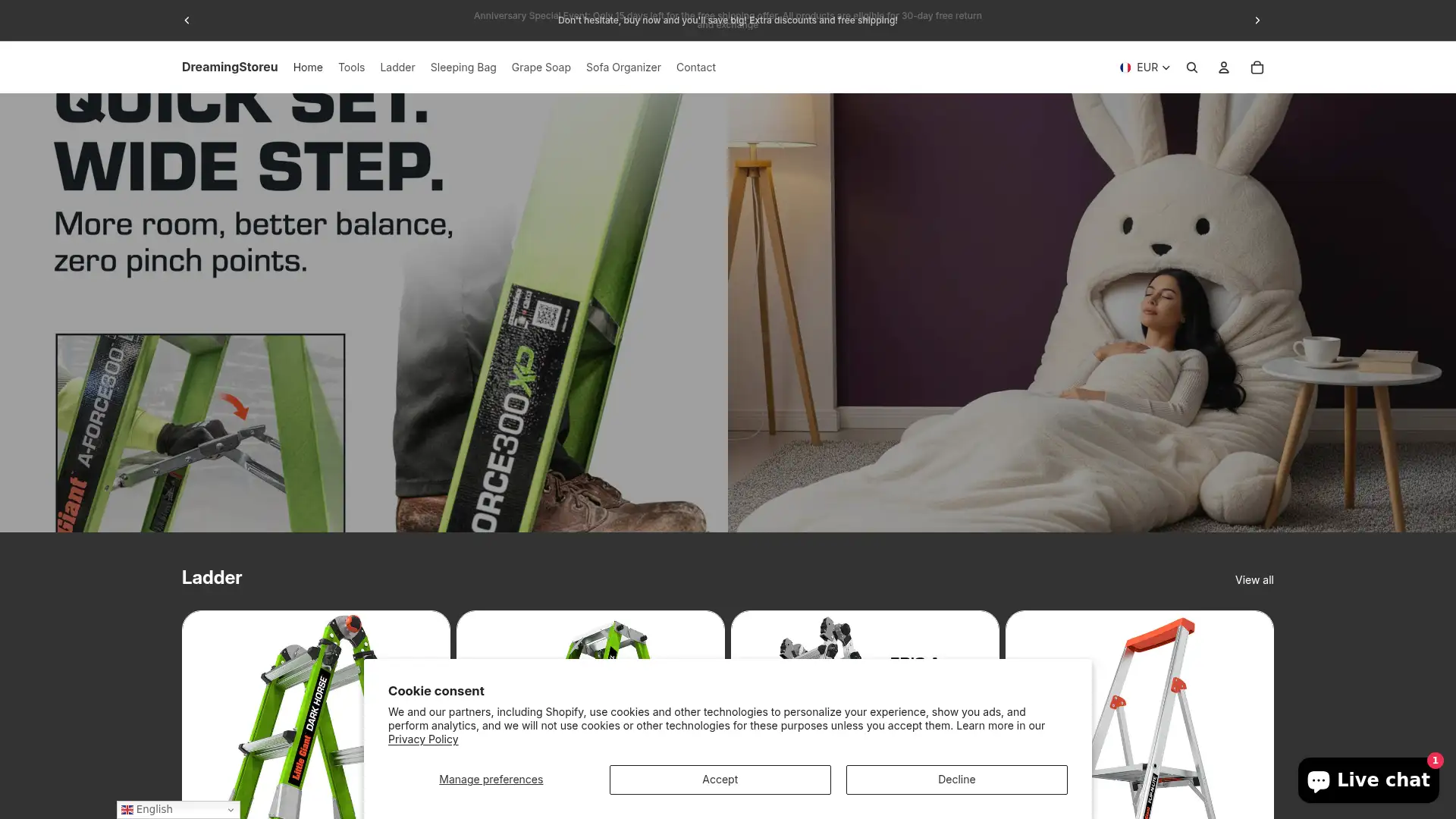 dreamingstoreu.shop screenshot