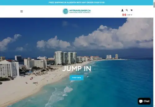 mytravelshop.ca screenshot