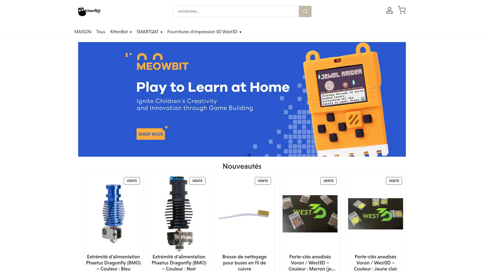 kittenbotshop.com screenshot