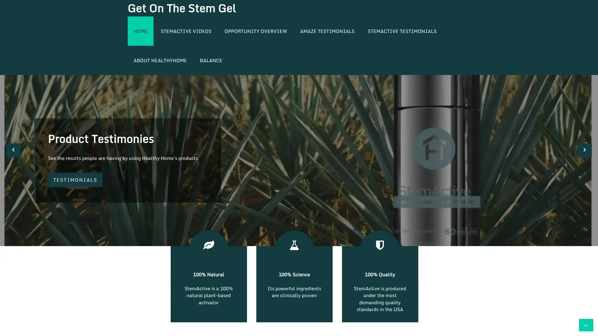 getonthestemgel.com screenshot