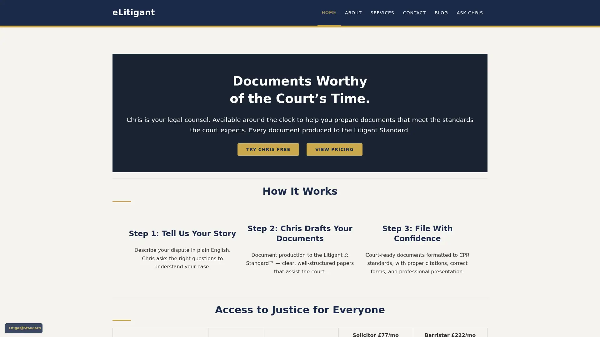 elitigant.com screenshot