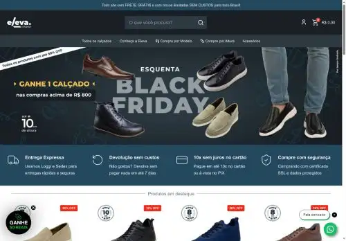 elevacalcados.com.br screenshot