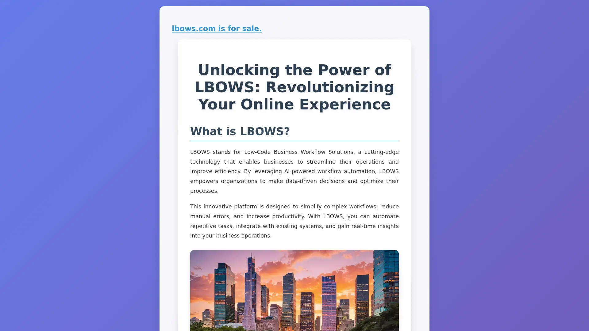 lbows.com screenshot