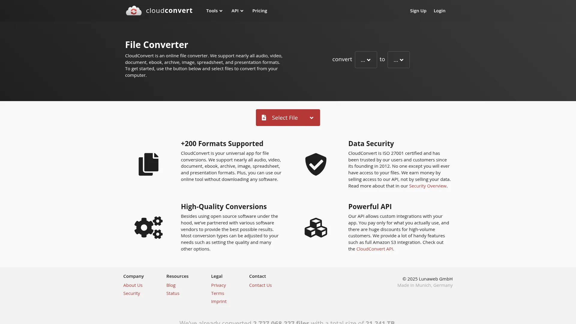 cloudconvert.com screenshot