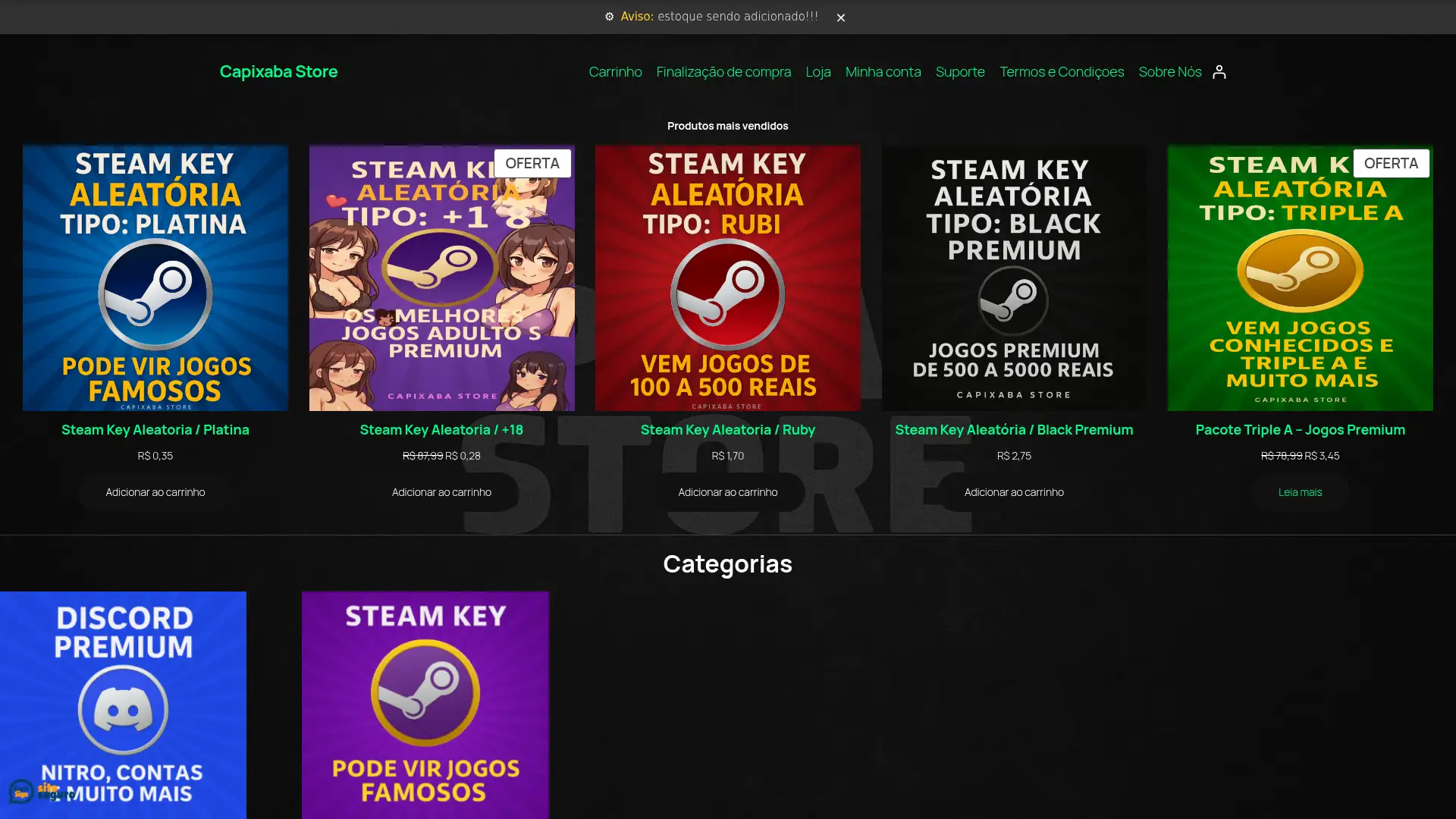 capixaba.store screenshot