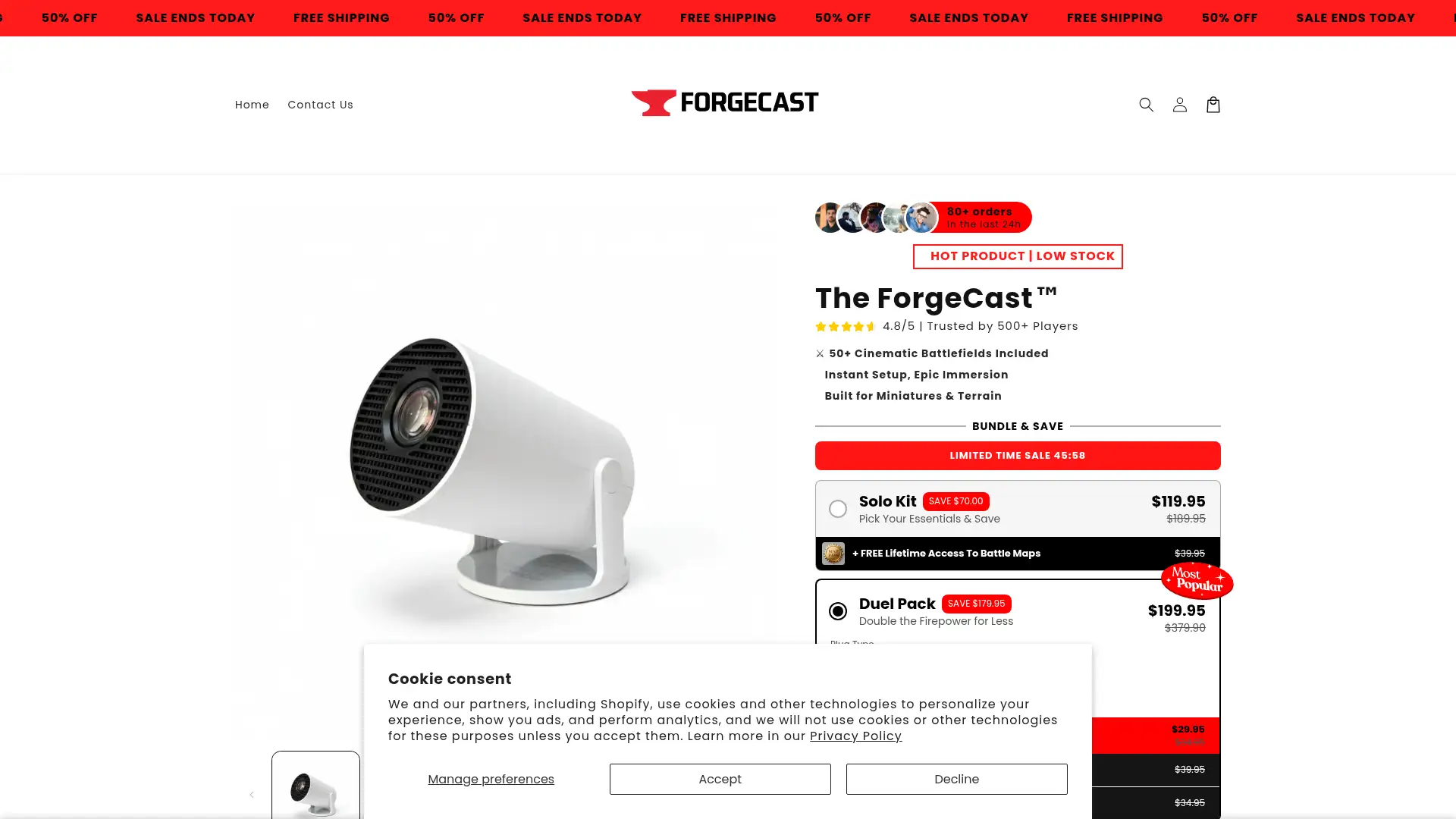 forgecast.store screenshot