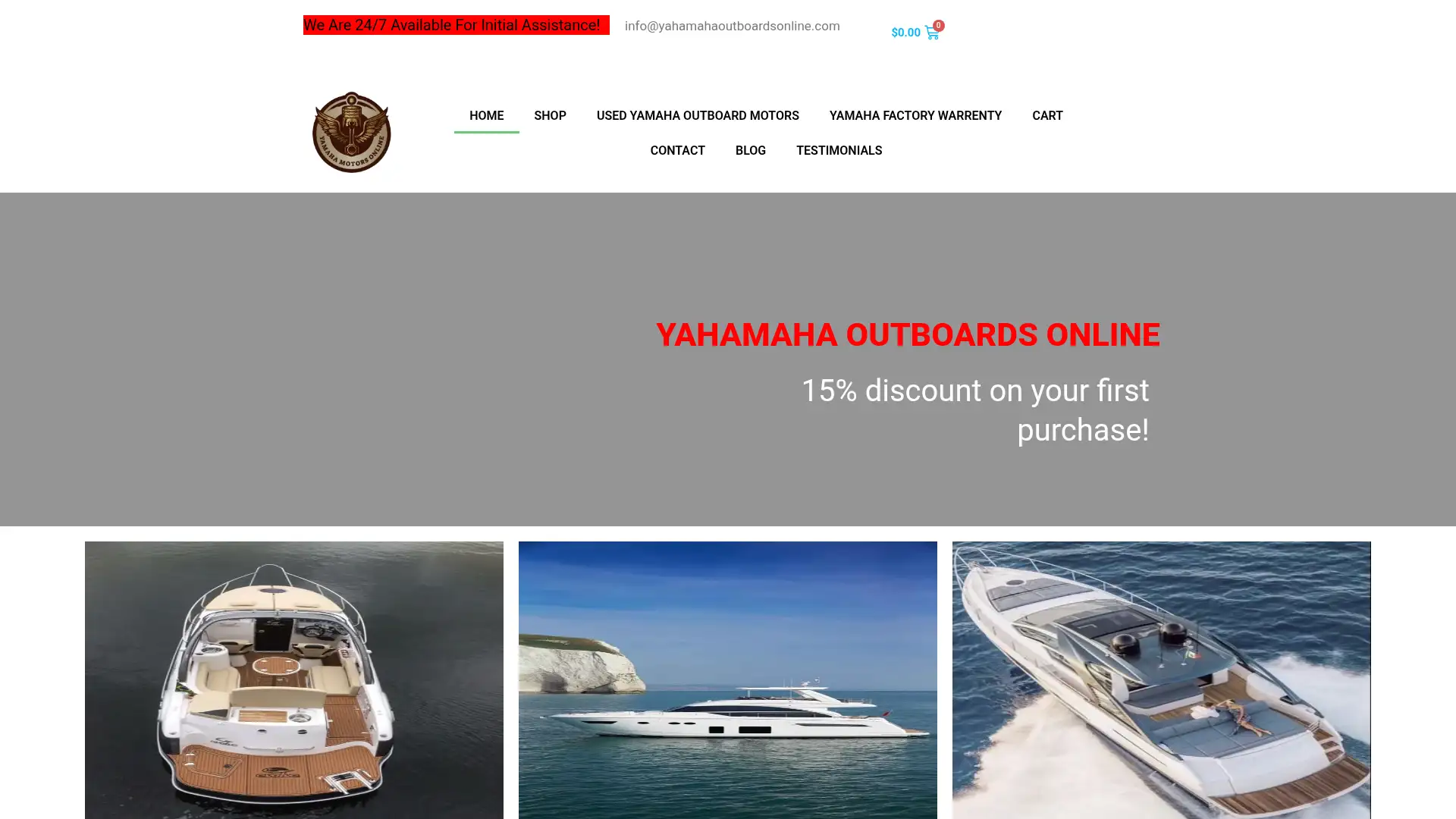 yahamahaoutboardsonline.com screenshot
