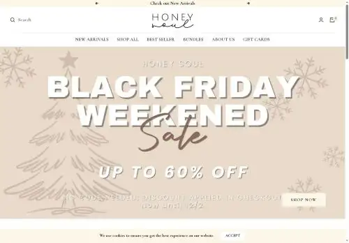 honeysoulshop.com screenshot