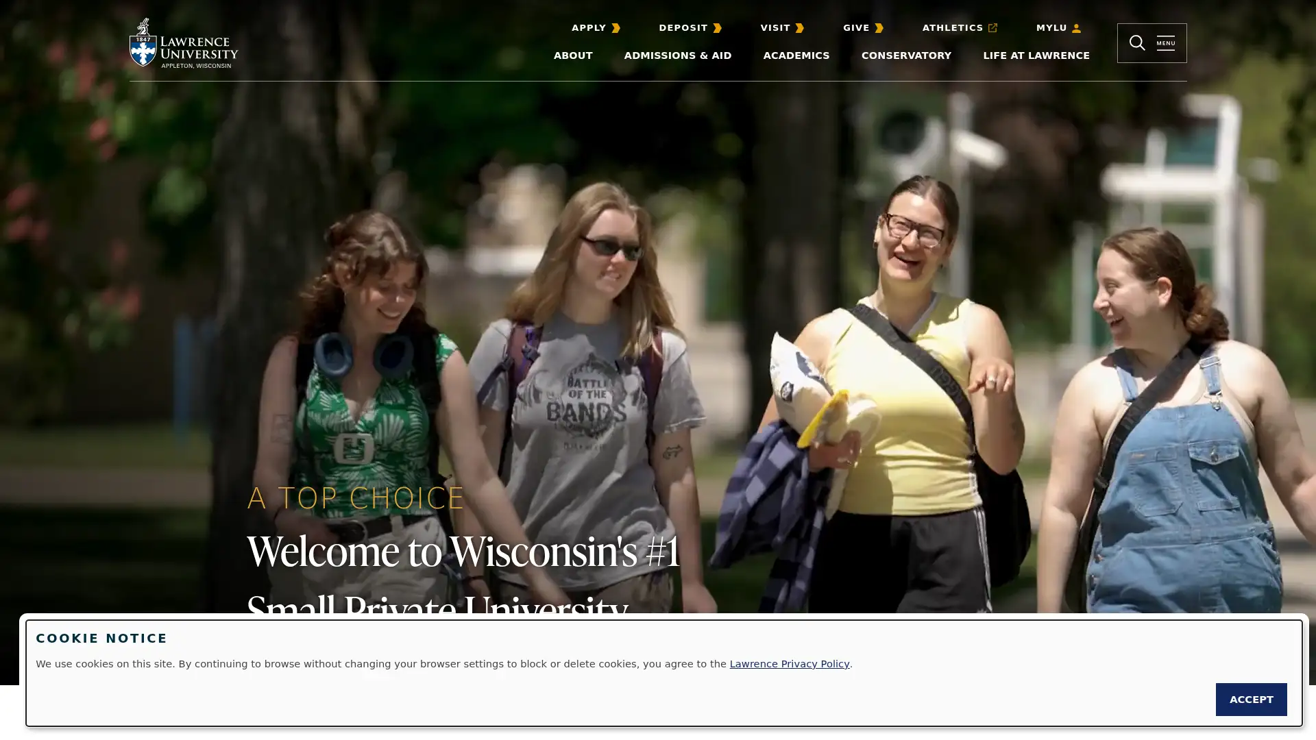 lawrence.edu screenshot