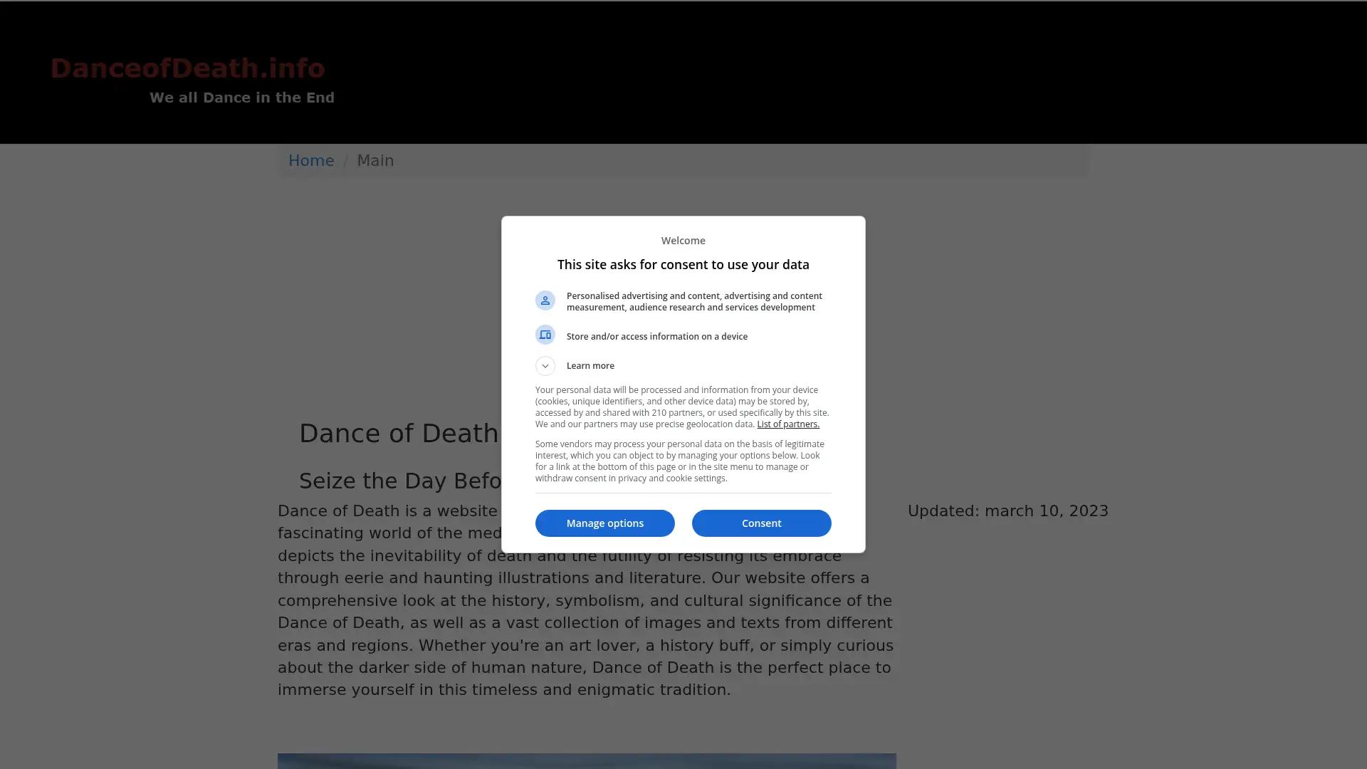 danceofdeath.info screenshot