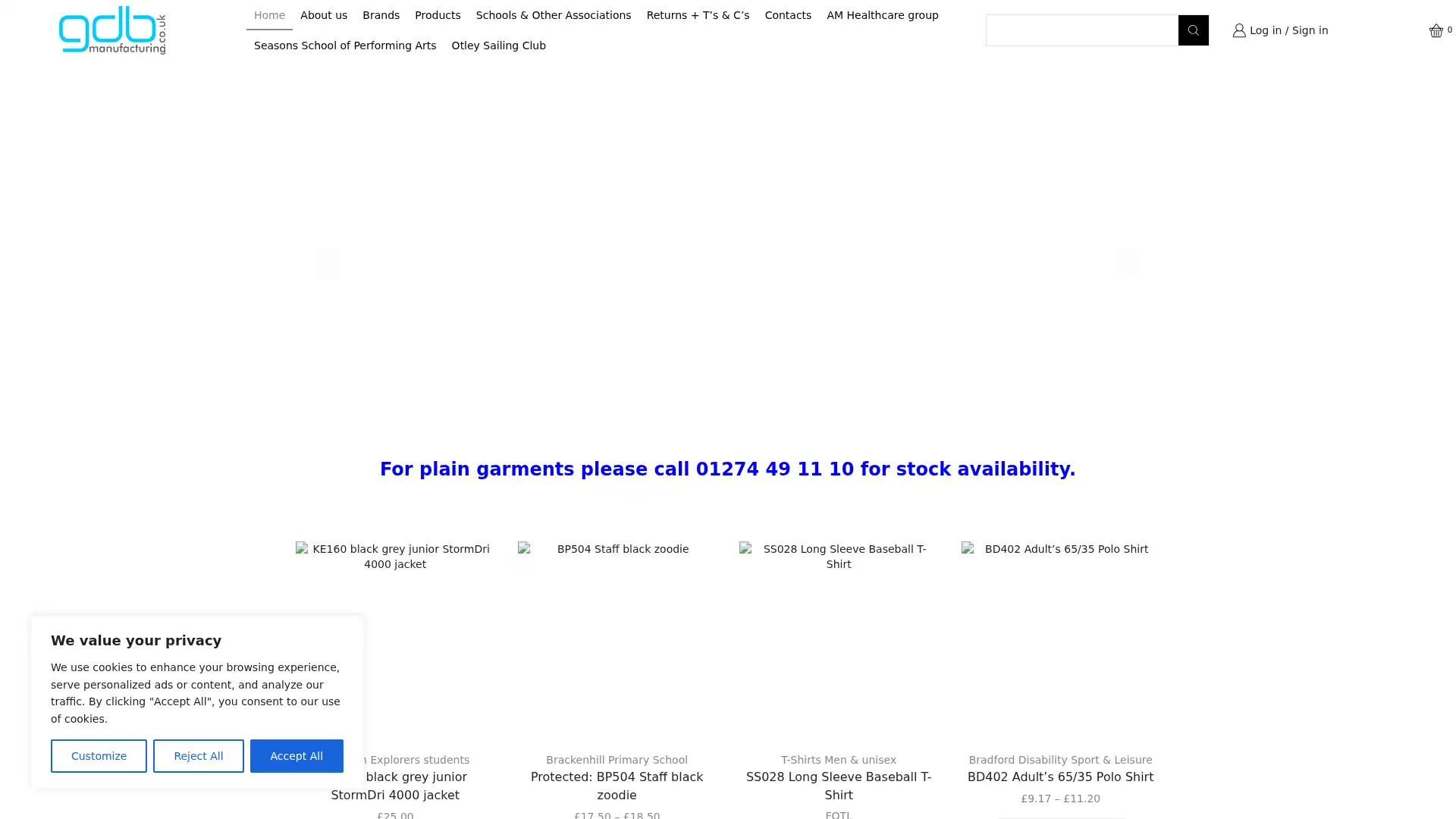 gdbclothing.co.uk screenshot