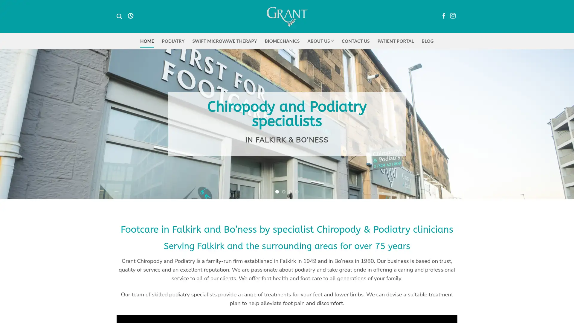 grantpodiatry.co.uk screenshot