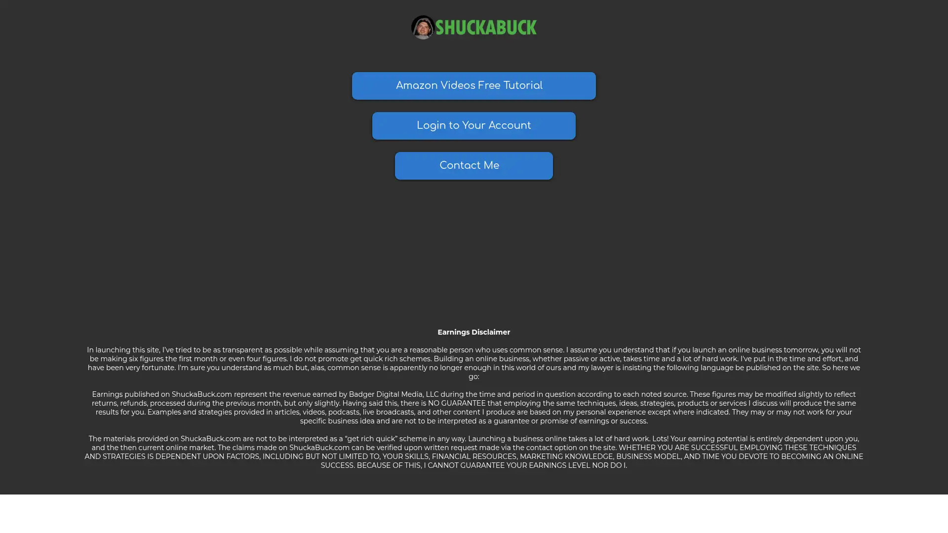 shuckabuck.com screenshot
