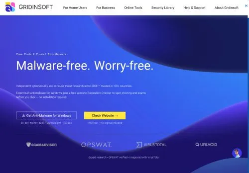 gridinsoft.com screenshot