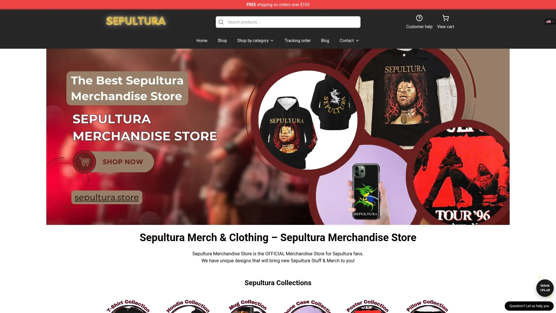 sepultura.shop screenshot