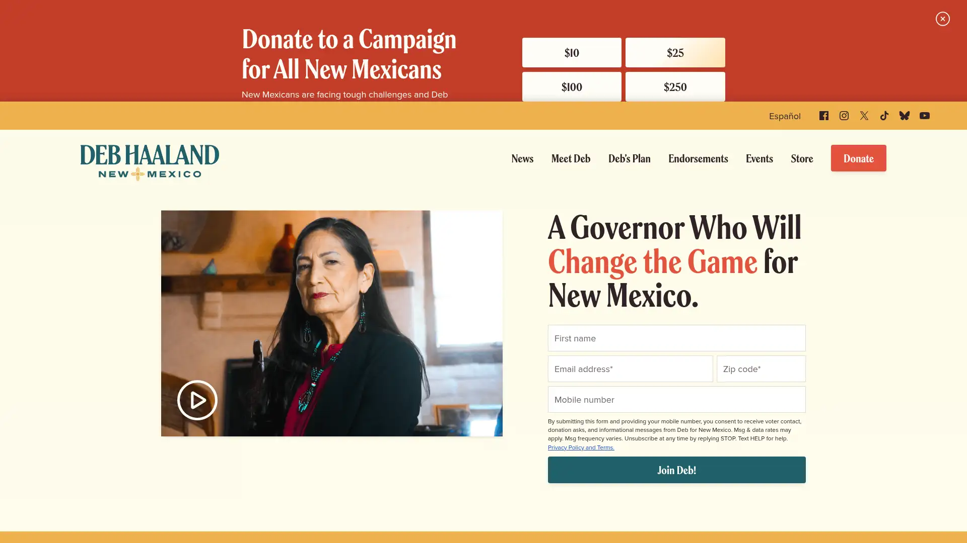 haaland-nm.org screenshot