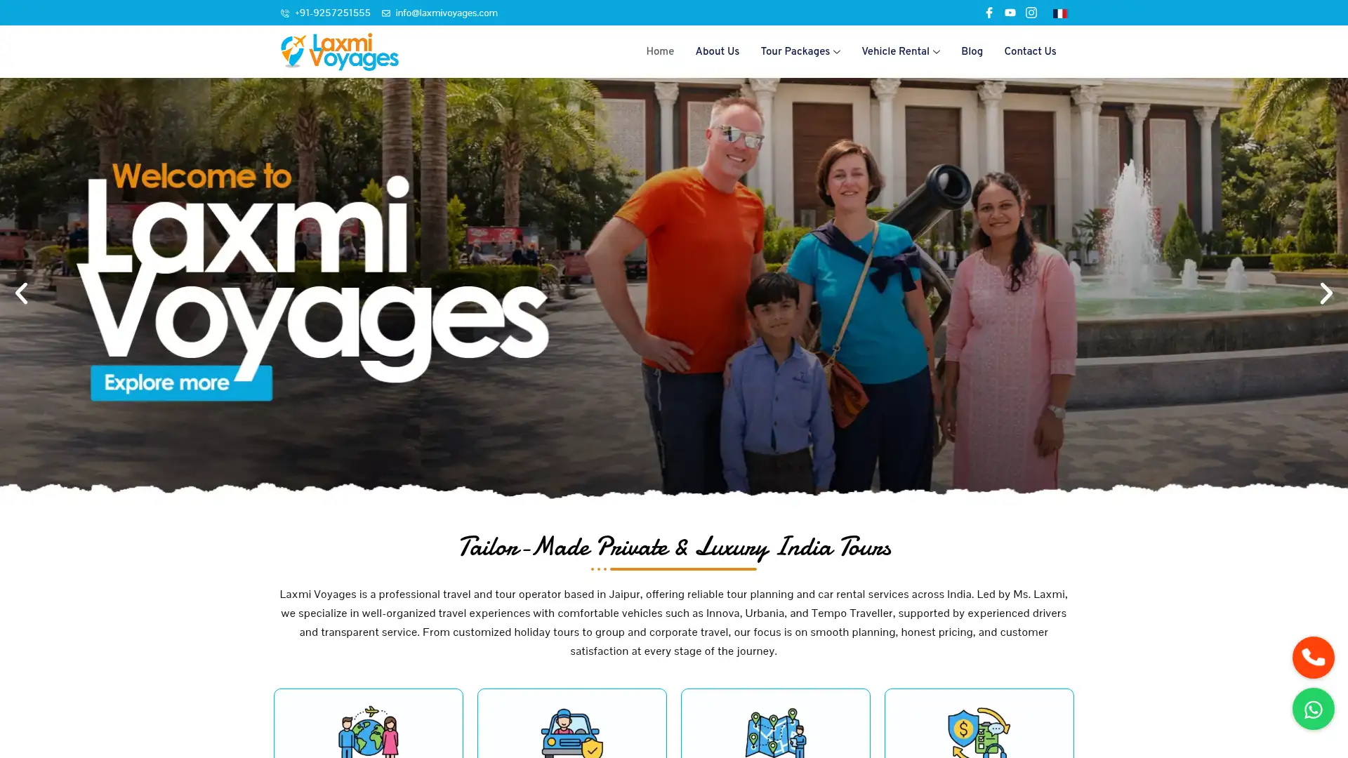 laxmivoyages.com screenshot