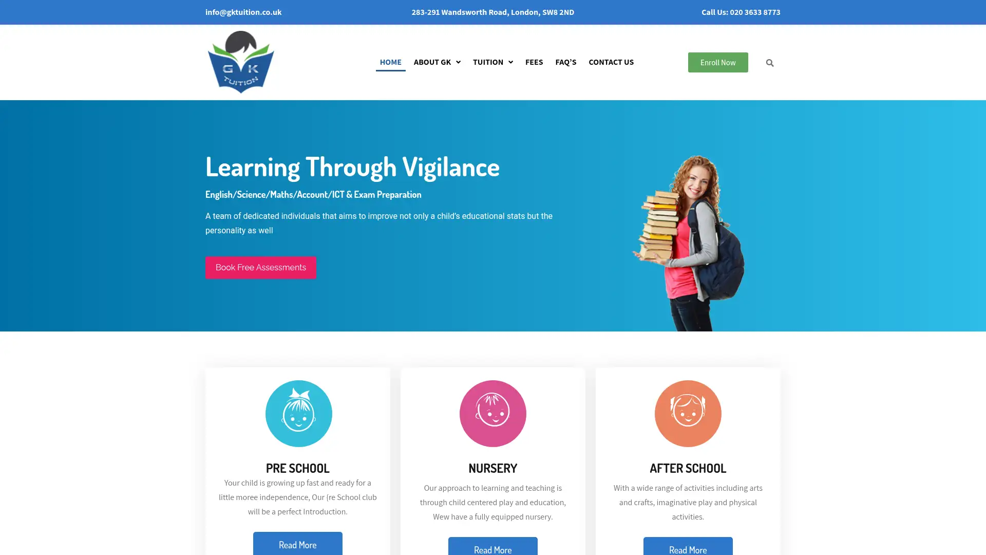 gktuition.co.uk screenshot