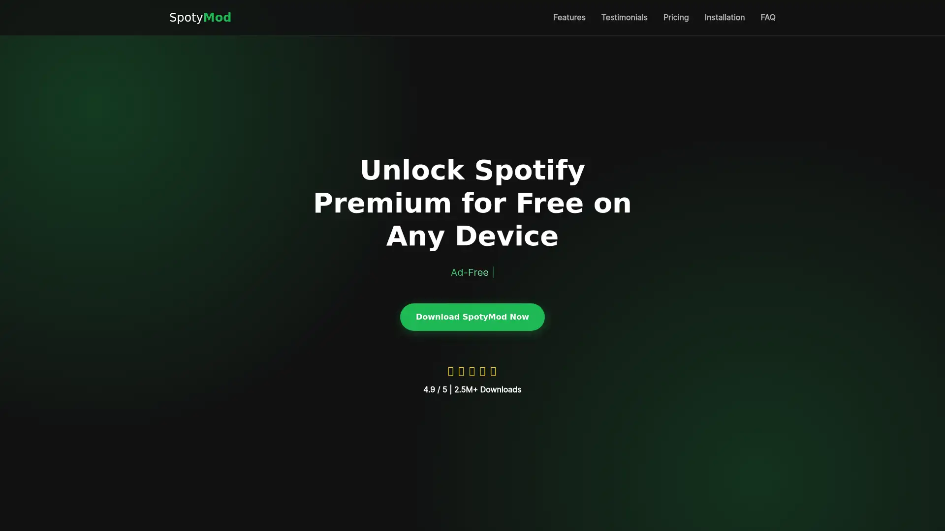 spotymod.org screenshot