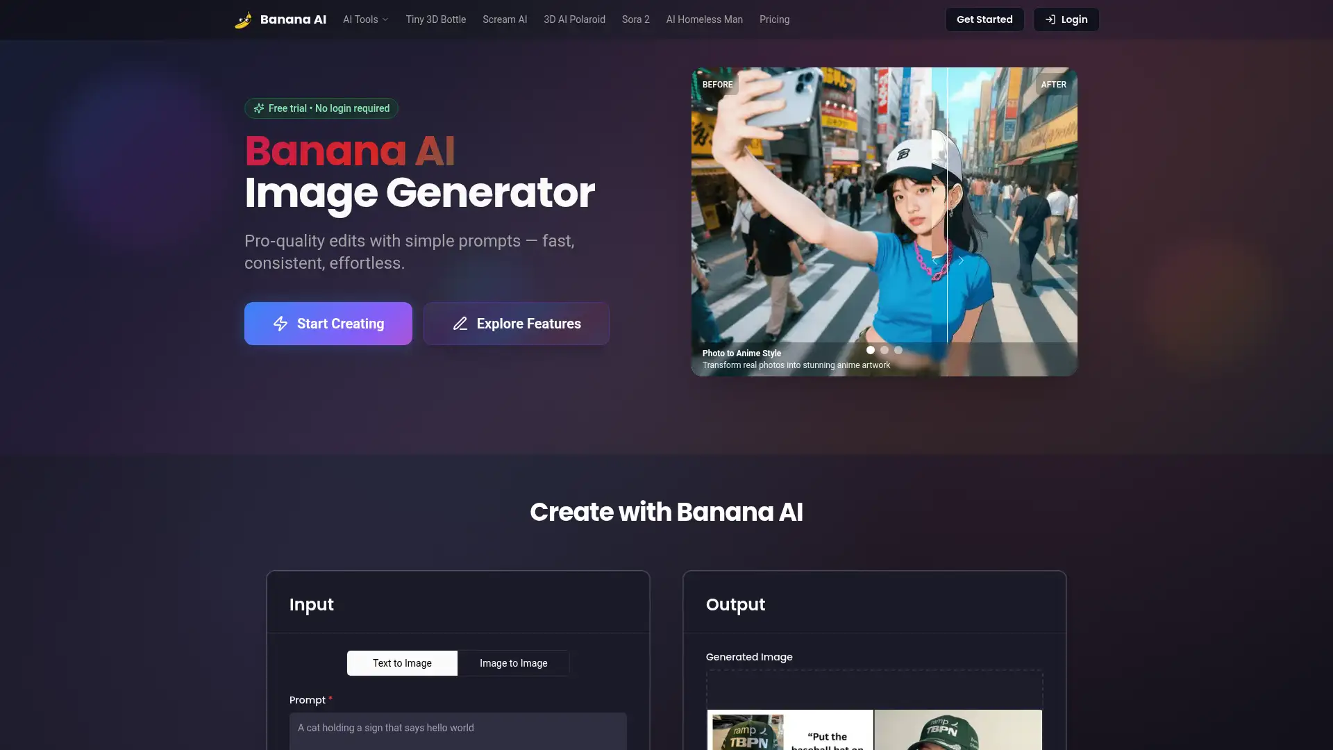 banana-ai.art screenshot