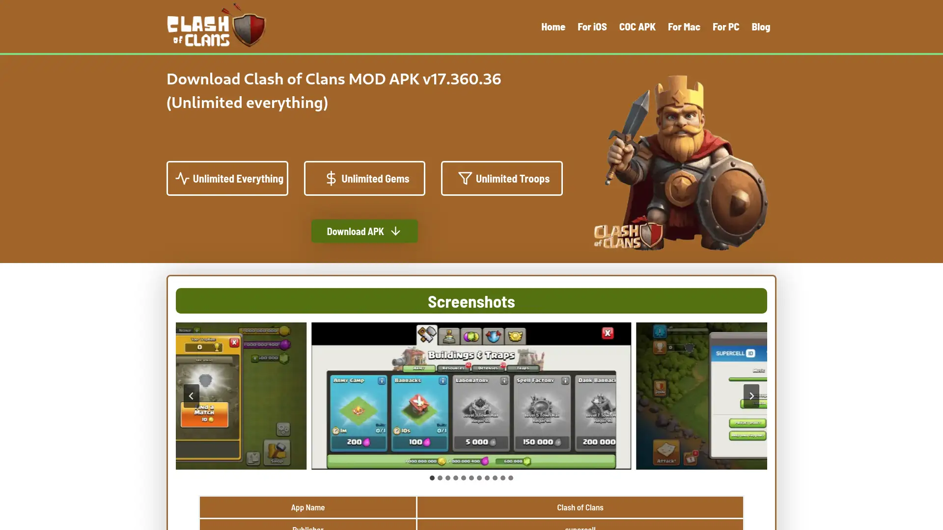 clashofclnapk.com screenshot