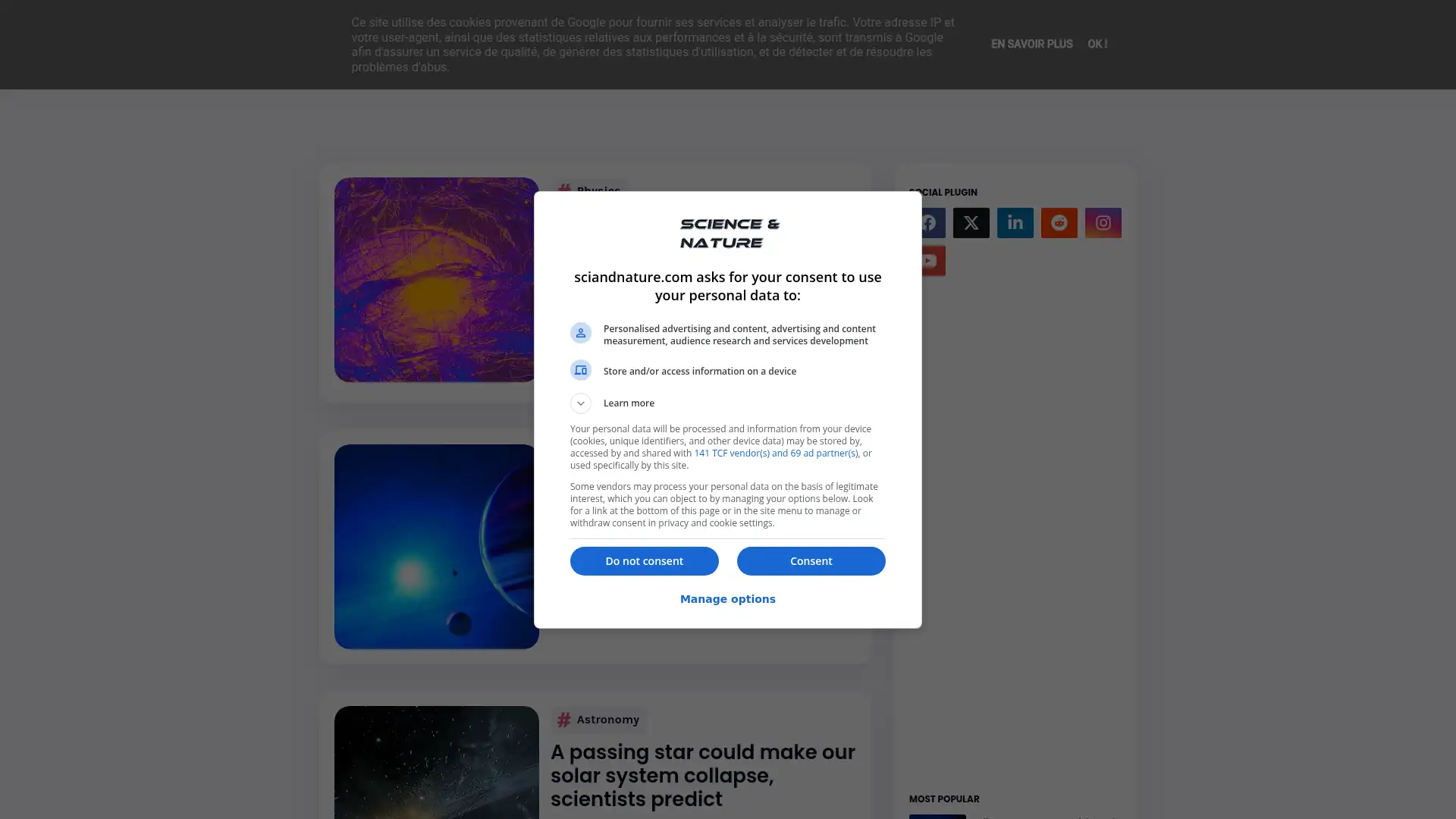 sciandnature.com screenshot
