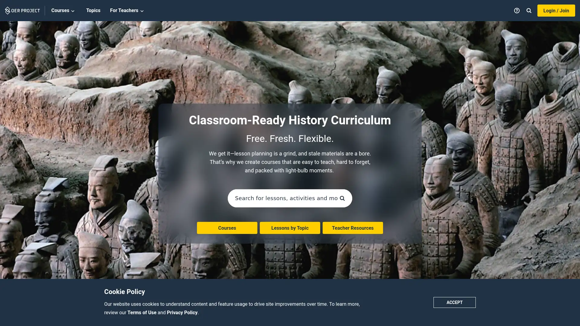 oerproject.com screenshot