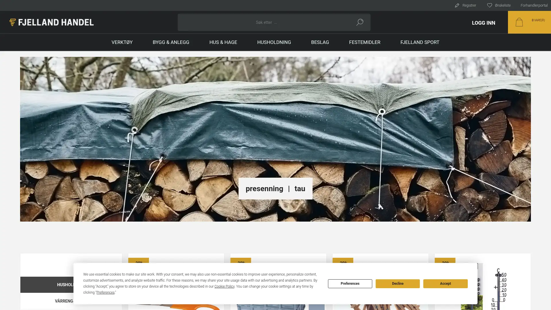 fjellandhandel.no screenshot