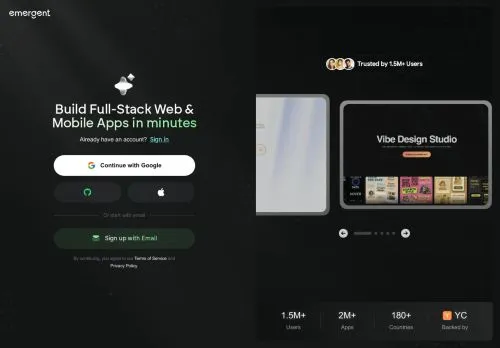 emergent.sh screenshot