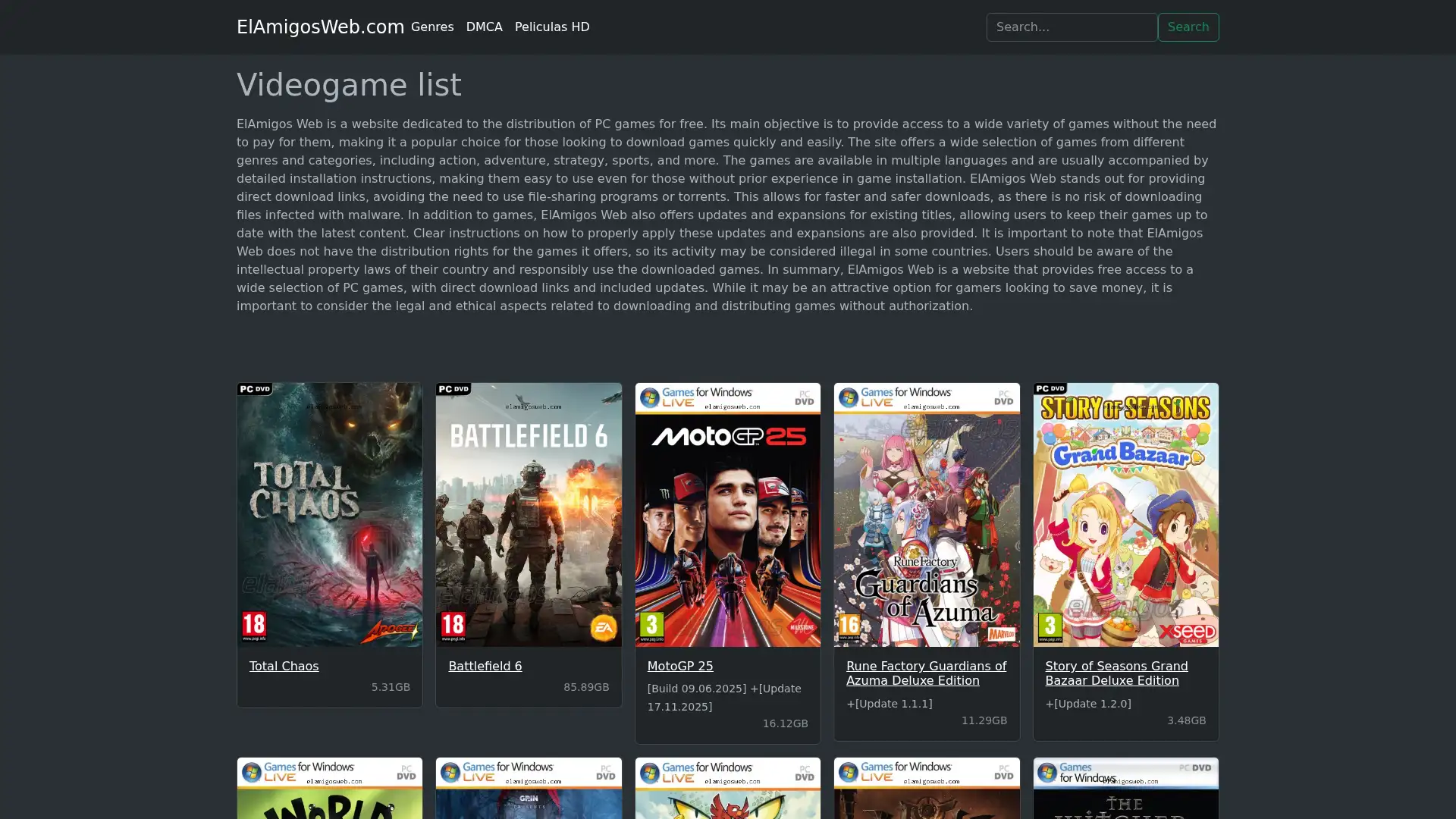 elamigosweb.com screenshot