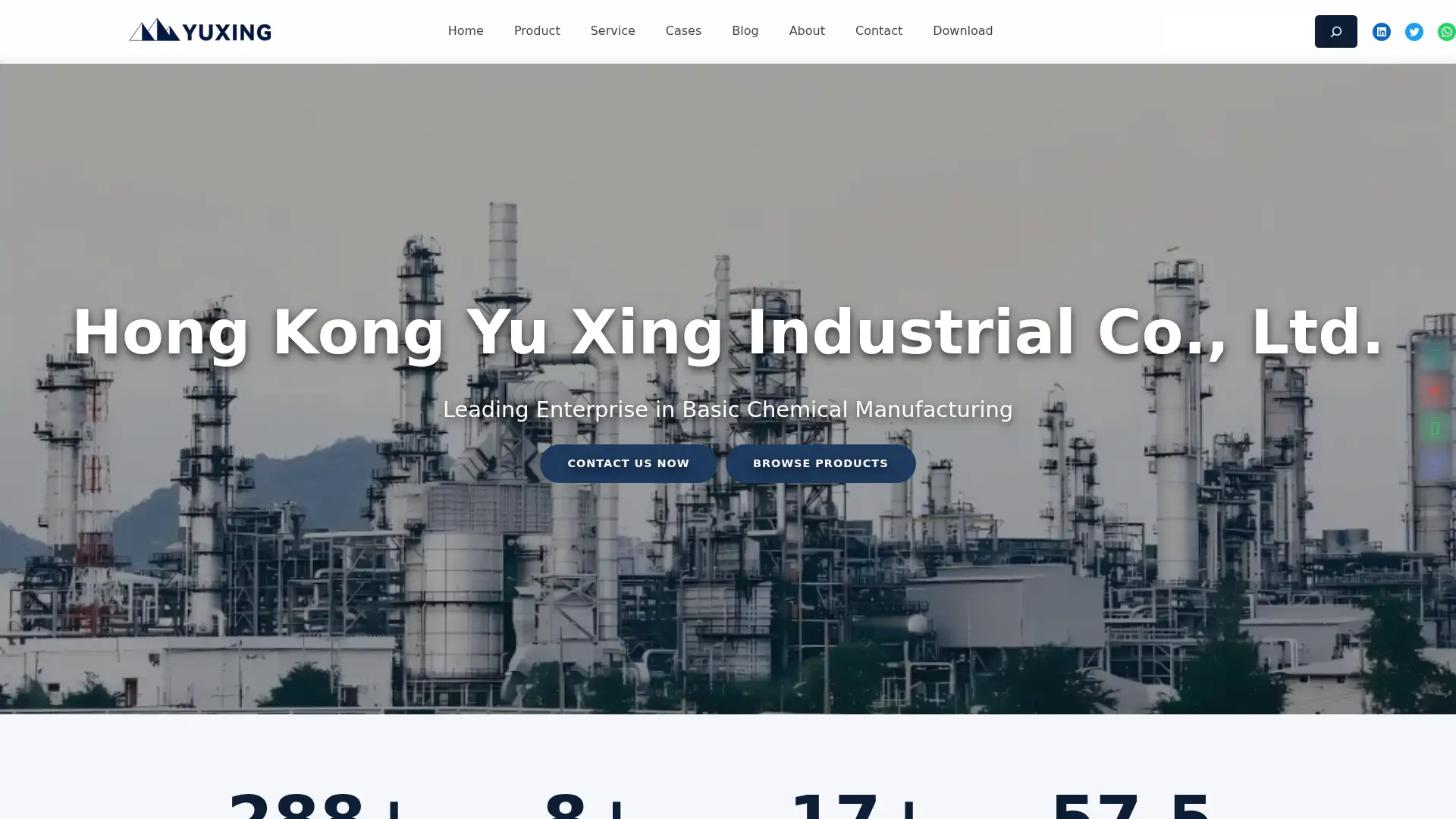 yuxingchem.com screenshot