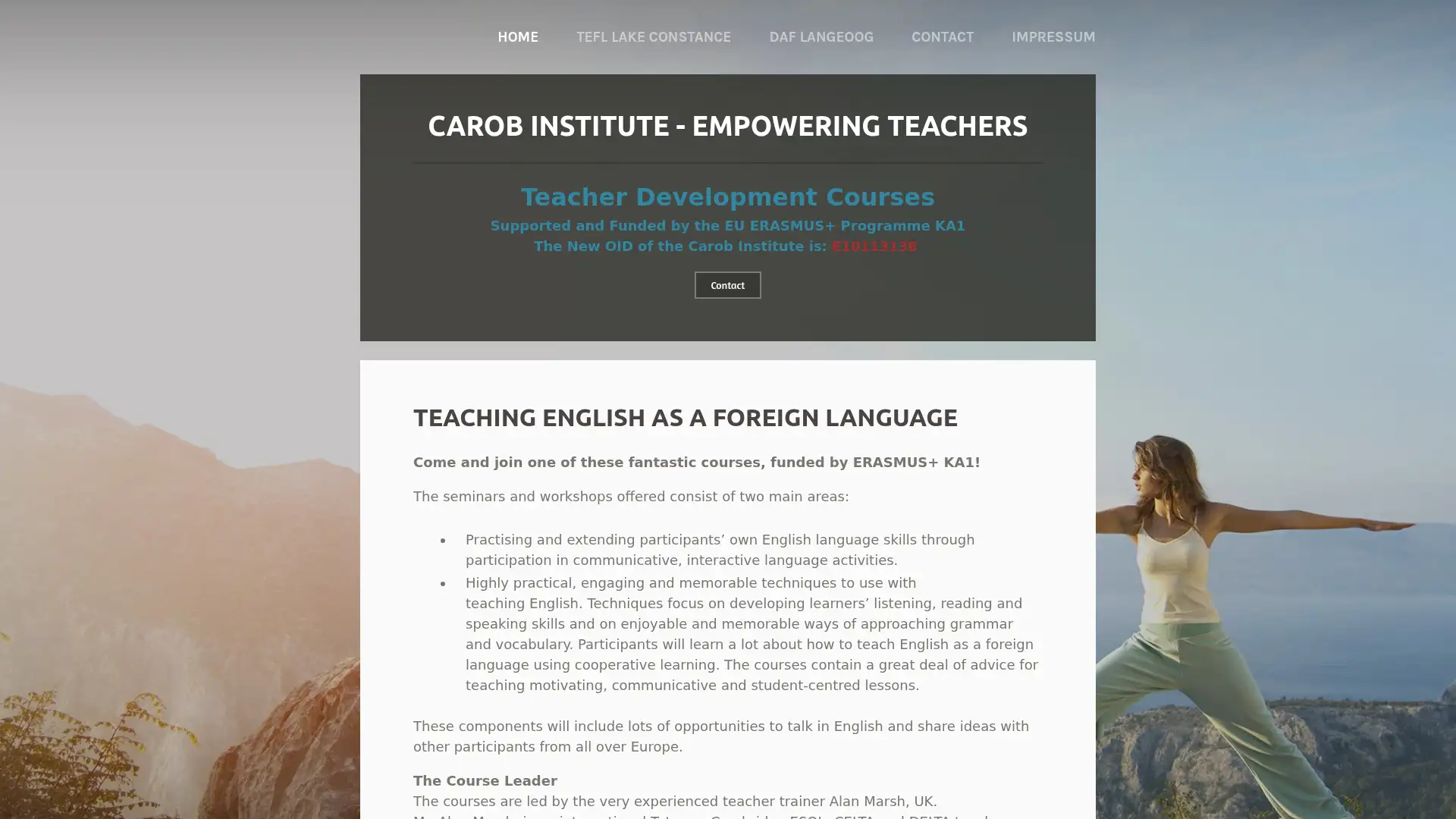 carobinstitute.com screenshot