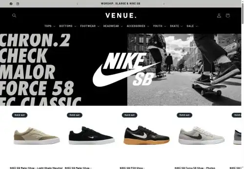 venuestore.com.au screenshot