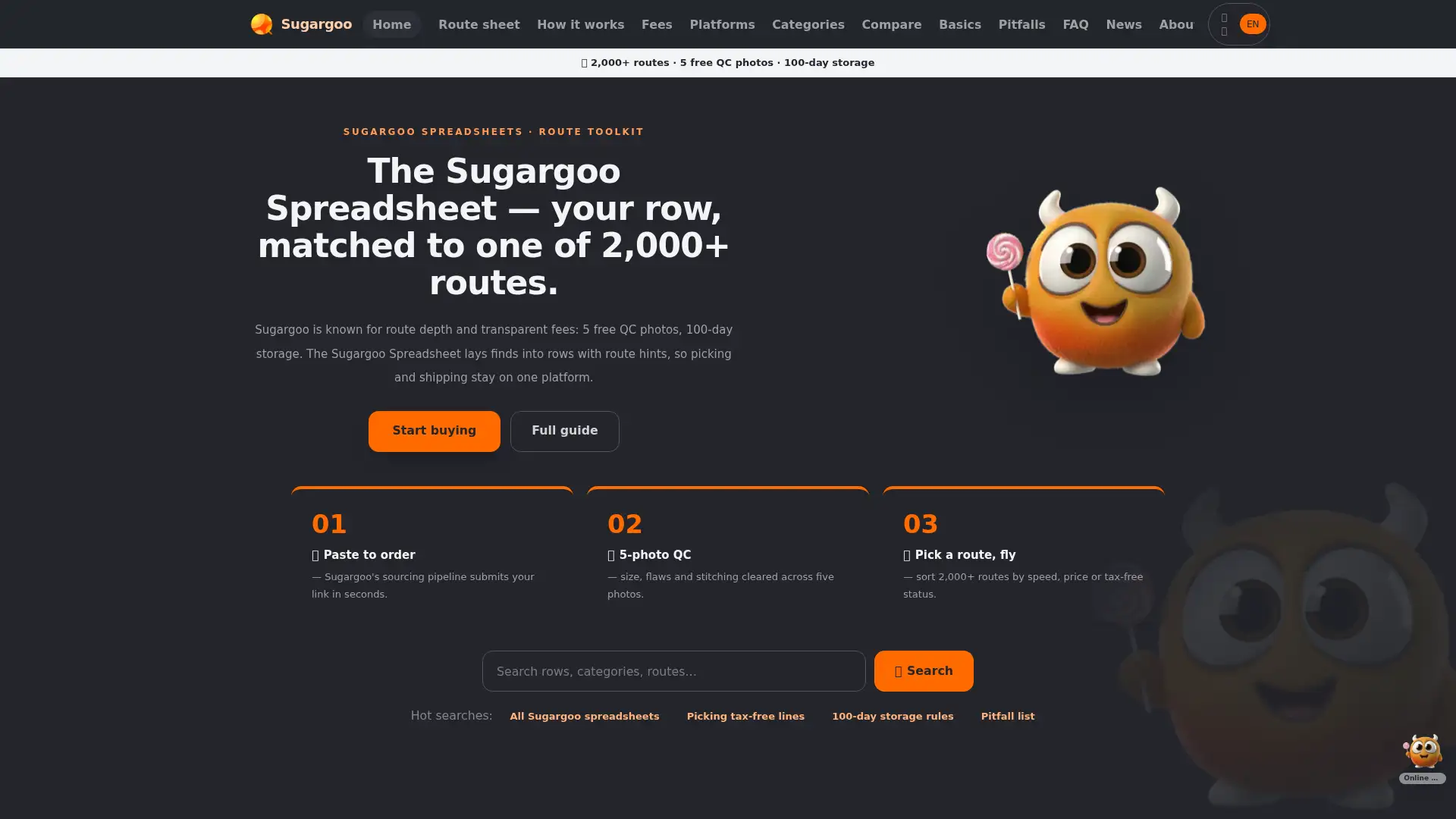 sugargoo.spreadsheet.tv screenshot