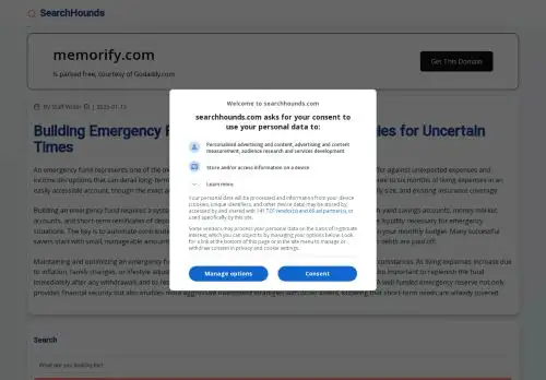 memorify.com screenshot