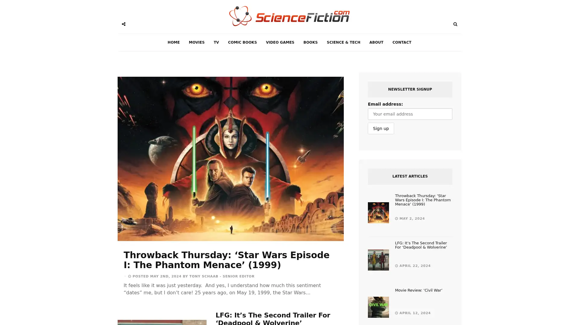 sciencefiction.com screenshot