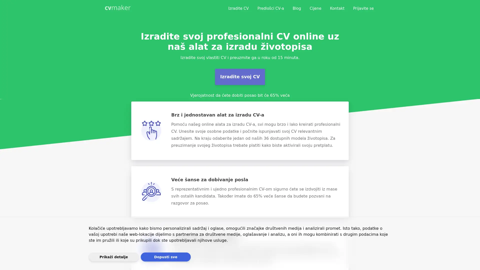 cvmaker.hr screenshot