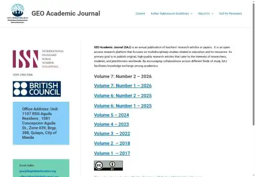 geoacademicjournals.com screenshot