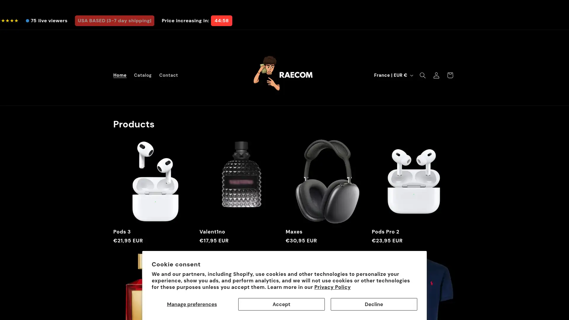 raecom.store screenshot