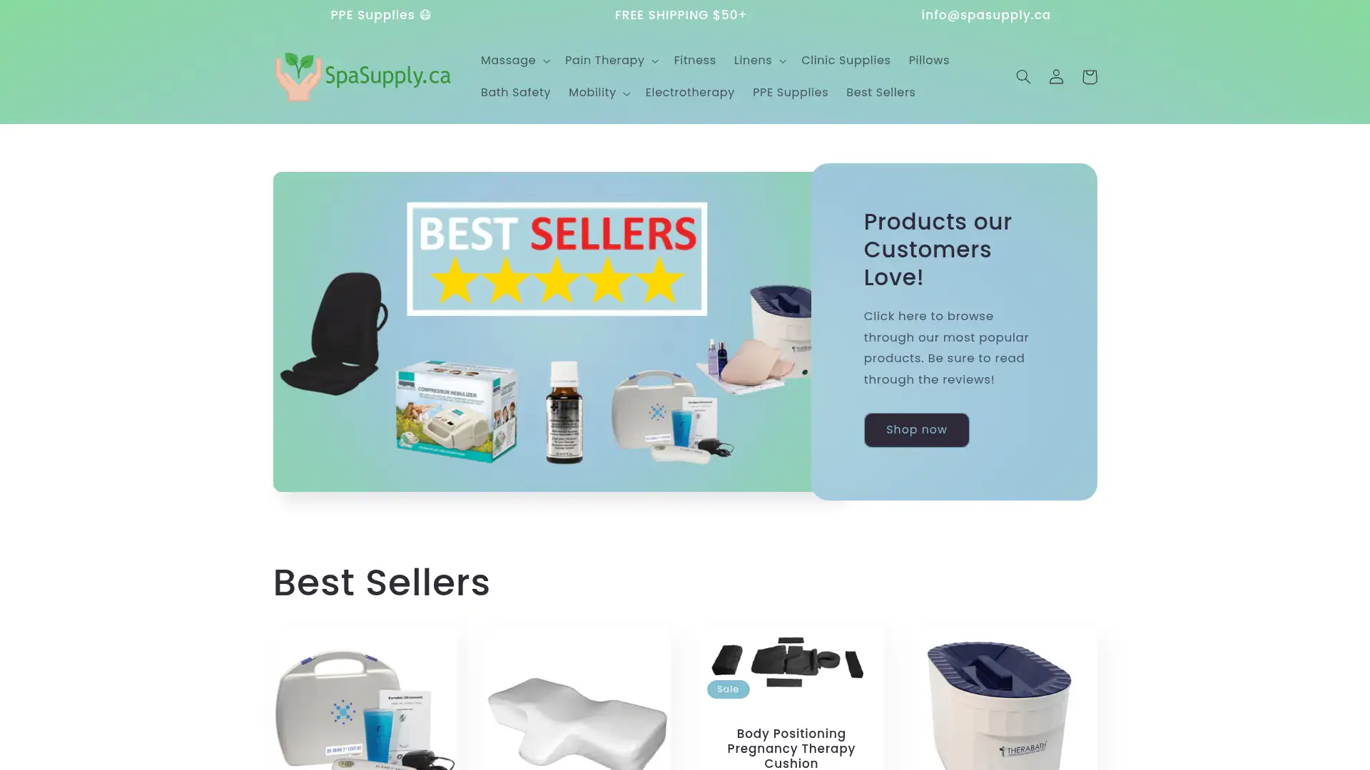 spasupply.ca screenshot