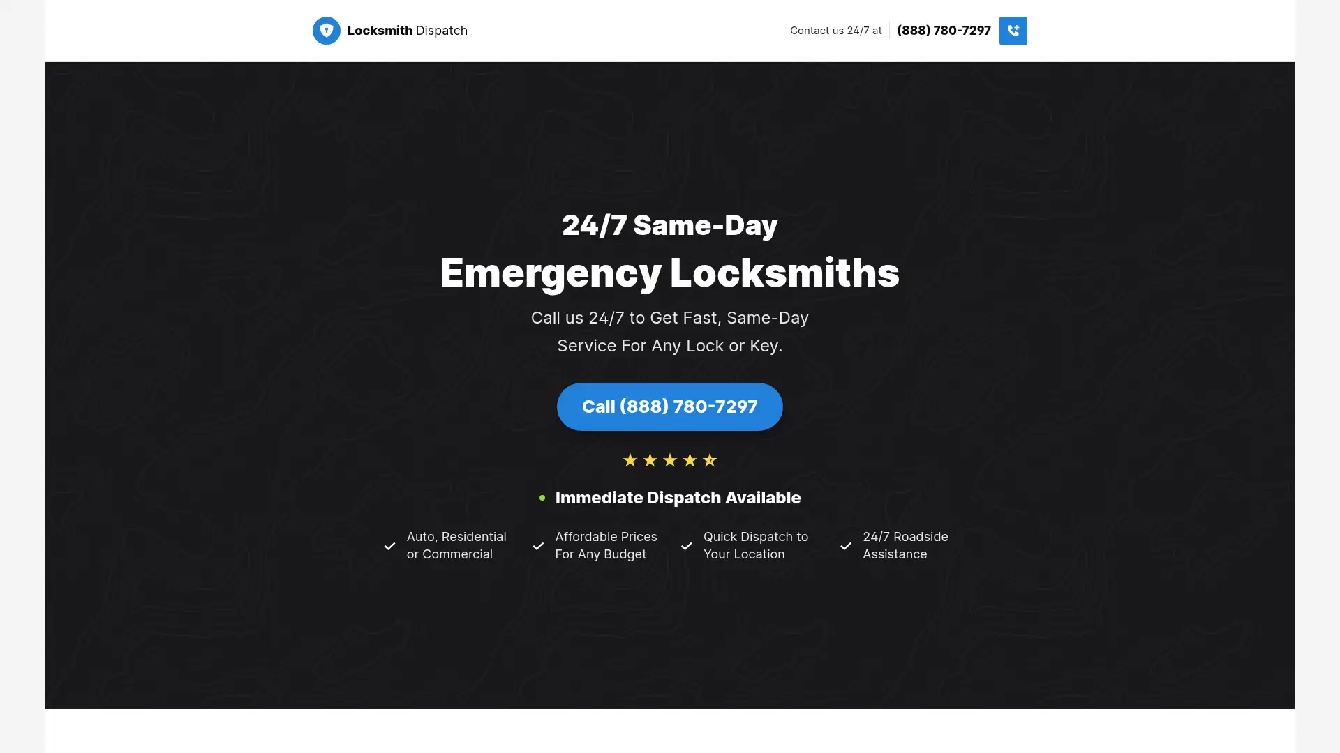 locksmith-dispatch.com screenshot